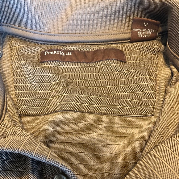 Perry Ellis Striped Polo Shirt - Picture 3 of 3